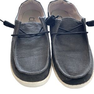 Navy Hey Dude shoes, women’s size 7.
